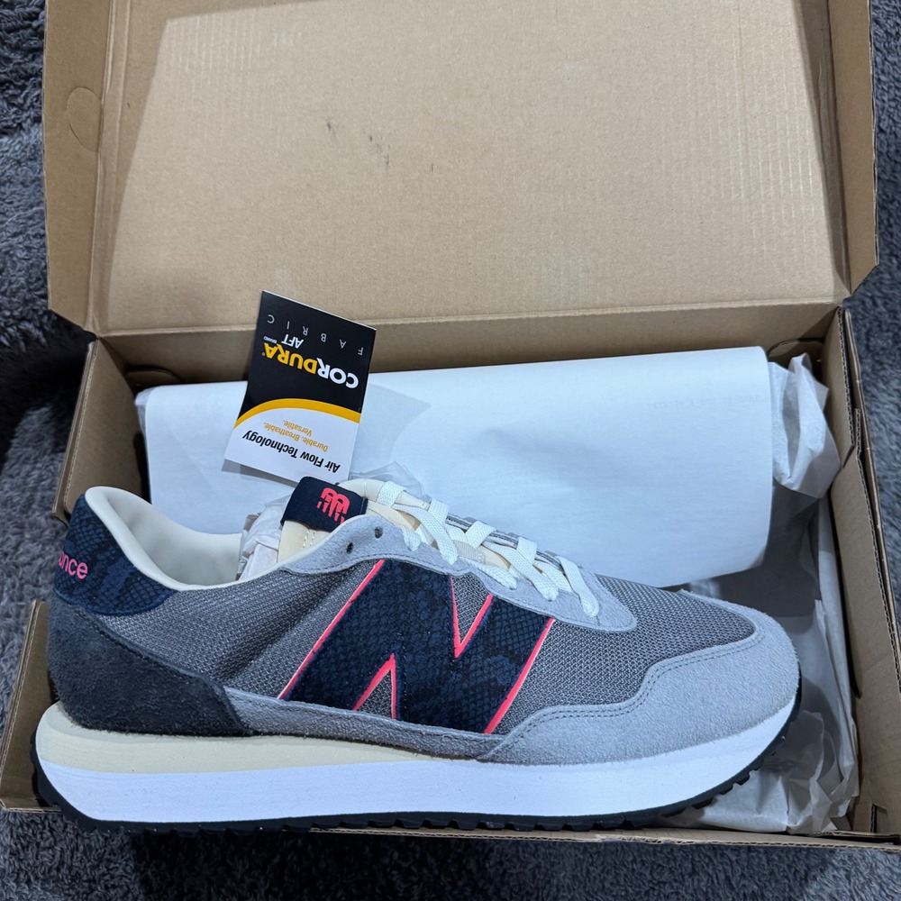 New Balance 237 Cordura Grey Navy Pink Mens Sneakers MS237NS Size 11‎ D New